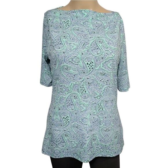 The limited Paisley  Print Mint Green Top - Picture 1 of 15